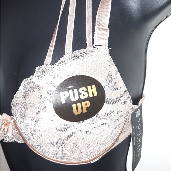 Youmita 40C Tuscany Metallic Lace Strappy Bra NWT - Picture 2 of 9